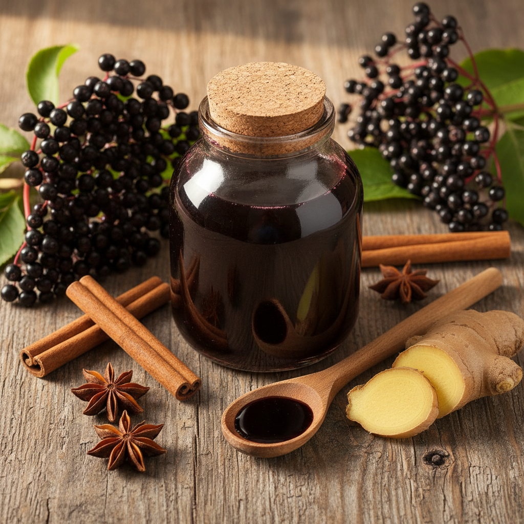 Making Elderberry Syrup