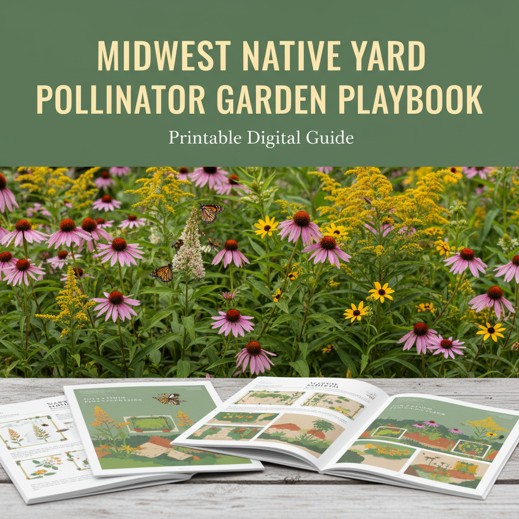 Midwest native pollinator garden playbook cover